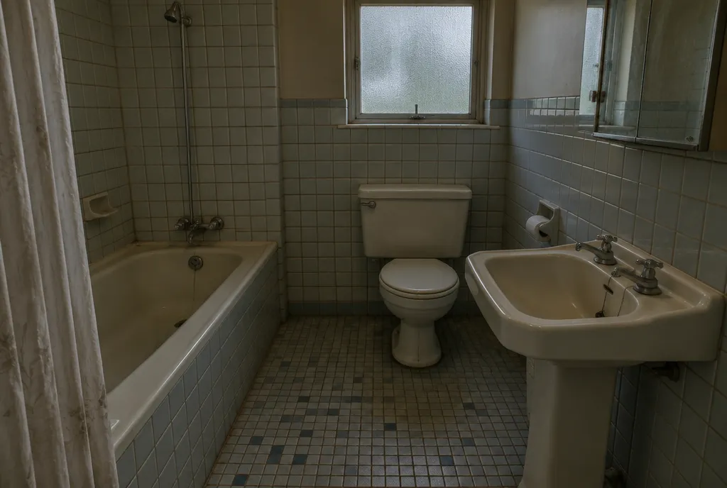 Fugenlose Badezimmer – vorher